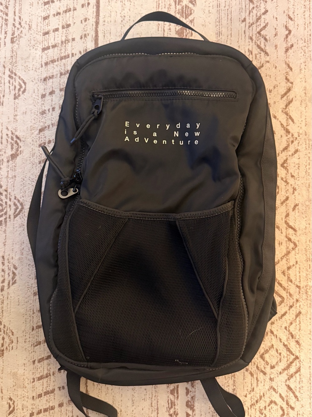 Zara Black Men's Backpack with Front Mesh Pocket